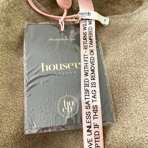 NEW House of CB Taya Chenille Mini Dress Musk Small - Picture 15 of 16